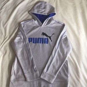 PUMA Grey and Blue Hoodie, L